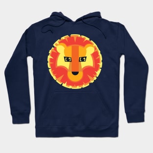 Colourful Lion Geometric Shapes Hoodie